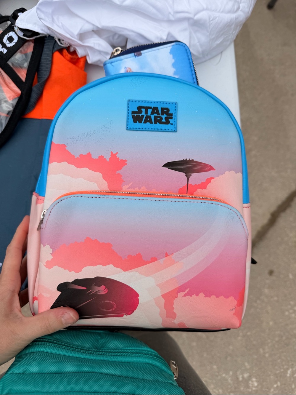 Loungefly Star Wars Pastel Pink Blue Gradient Mini Backpack
